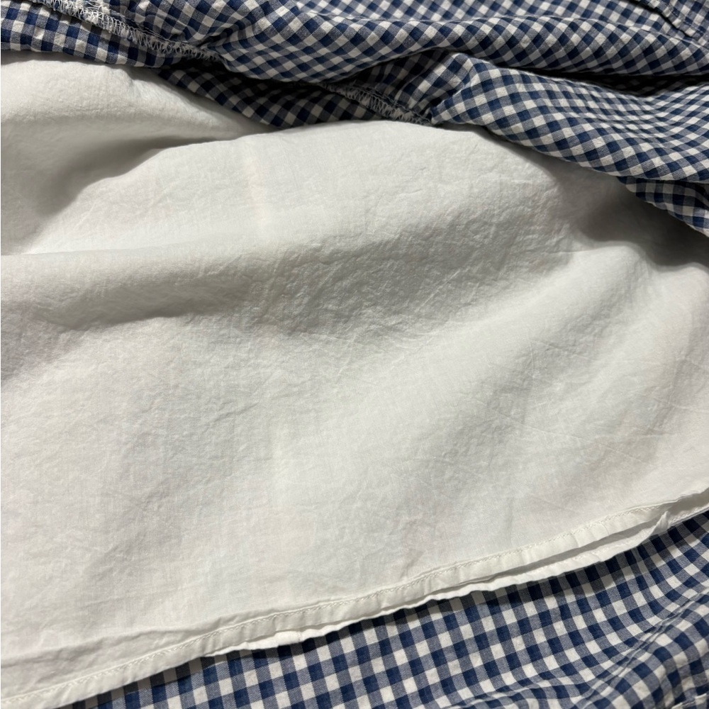 Strapless Blue Gingham Maxi Dress with Cutout - Picture 14 of 14